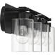 Hendrix 4 Light 30.75 inch Flat Black Vanity Light Wall Light
