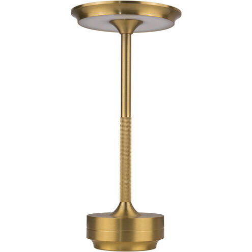 Rikki 11 inch 1.20 watt Gold Rechargeable Lamp Portable Light