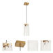 Angela 1 Light 5.5 inch Satin Brass Pendant Ceiling Light