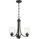 Neighborhood Bolden 3 Light 18 inch Flat Black Chandelier Ceiling Light in Clear Seeded, Neighborhood Collection