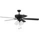 Pro Plus 114 52 inch Flat Black with Flat Black/Grey Wood Blades Contractor Ceiling Fan