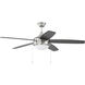 Phaze 52 inch Brushed Polished Nickel with Brushed Nickel/Greywood Blades Ceiling Fan
