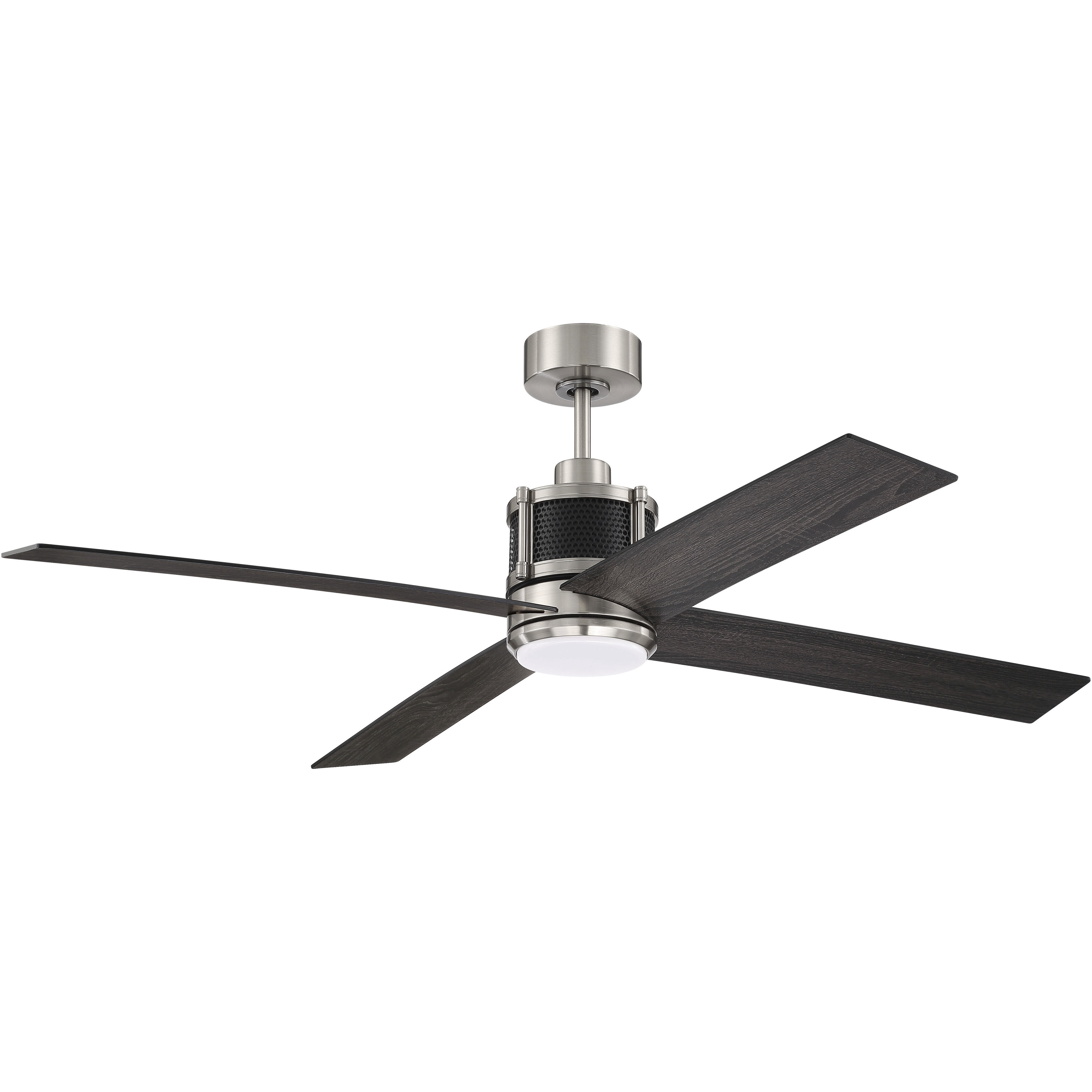 Gregory 56 inch Brushed Polished Nickel and Flat Black with Flat Black Blades Ceiling Fan in Brushed Polished Nickel / Flat Black