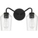 Shayna 2 Light 15 inch Flat Black Vanity Light Wall Light