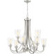 Grace 9 Light 32 inch Brushed Polished Nickel Chandelier Ceiling Light in Clear Seeded, Neighborhood Collection