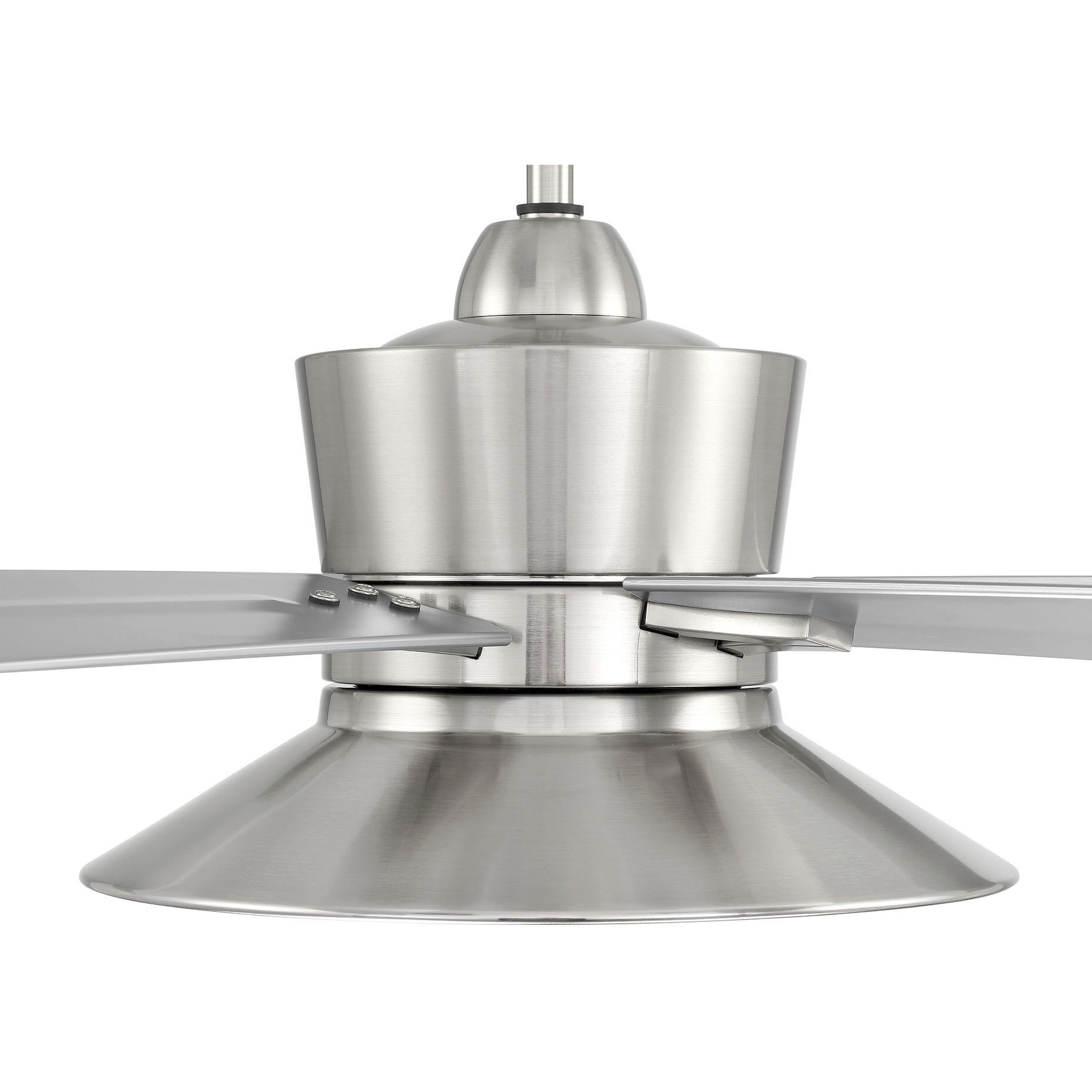 Topper 52 inch Brushed Polished Nickel with Brushed Nickel Blades Fan