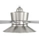 Topper 52 inch Brushed Polished Nickel with Brushed Nickel Blades Fan