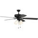 Pro Plus 114 52 inch Flat Black with Flat Black/Grey Wood Blades Contractor Ceiling Fan