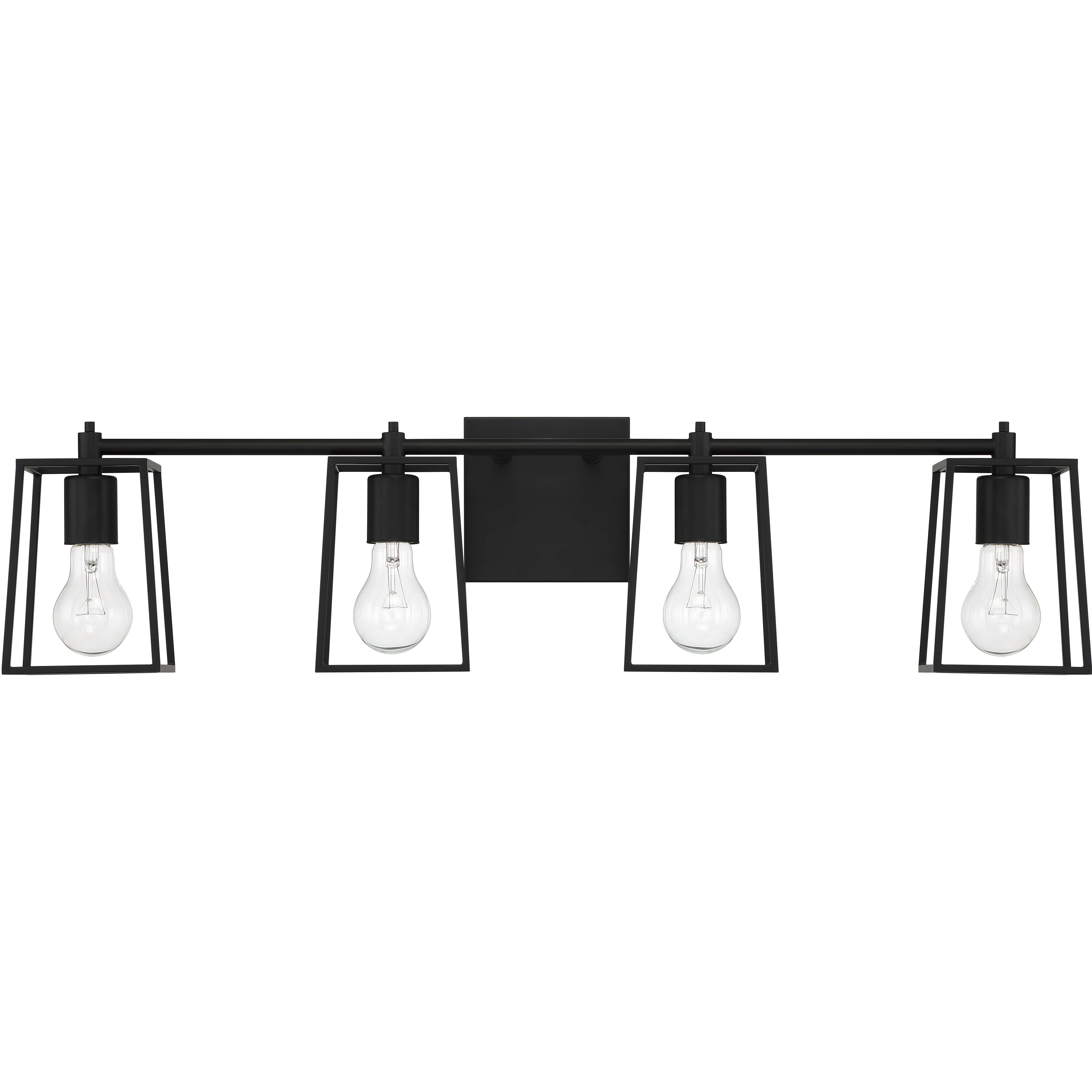 Dunn 4 Light 32 inch Flat Black Vanity Light Wall Light