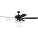 Super Pro 104 60 inch Flat Black with Flat Black/Greywood Blades Contractor Ceiling Fan