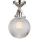 Gallery State House 1 Light 7.75 inch Polished Nickel Semi Flush Ceiling Light