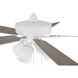 Super Pro 114 60 inch White with White/Washed Oak Blades Contractor Ceiling Fan