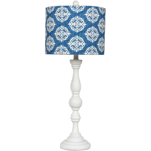 Bejamin 28 inch 60 watt Matte White Table Lamp Portable Light