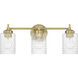 Claire 3 Light 21.13 inch Satin Brass Vanity Light Wall Light
