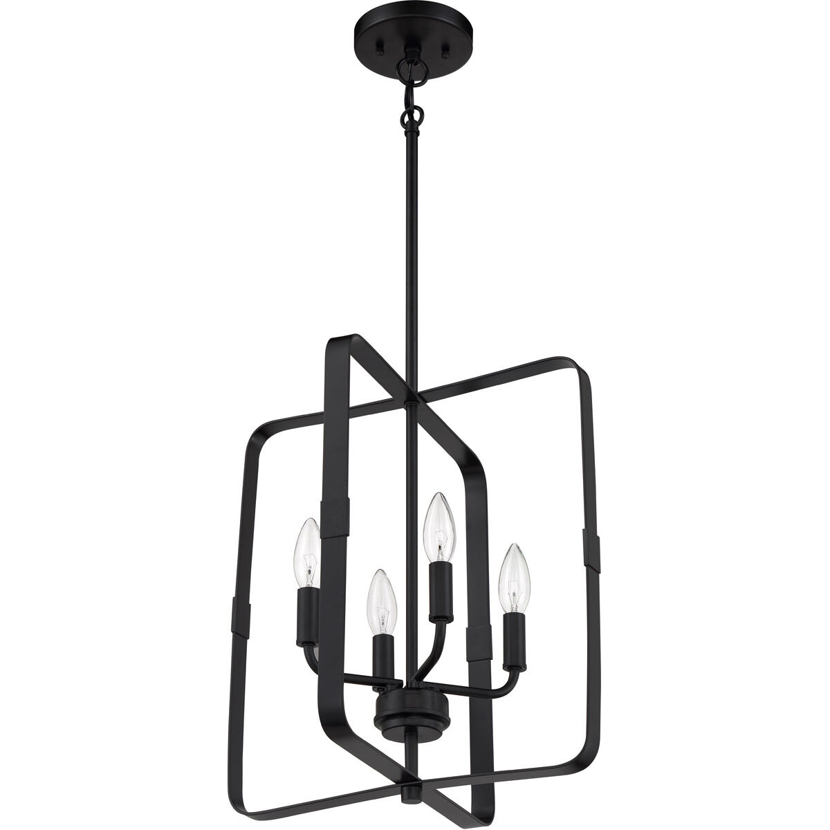 Stowe 4 Light 15 inch Flat Black Foyer Light Ceiling Light