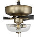 Pro Plus 101 52 inch Satin Brass with Black Walnut/Flat Black Blades Contractor Ceiling Fan
