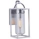 Neo 1 Light 14 inch Satin Aluminum Outdoor Wall Lantern