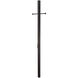 Fluted 84 inch Textured Black Outdoor Direct Burial Pole, Fluted