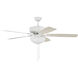 Pro Plus 211 52 inch White with White/Washed Oak Blades Contractor Ceiling Fan in White/Whitewashed Oak