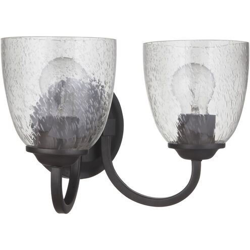 Neighborhood Serene 2 Light 14 inch Espresso Vanity Light Wall Light in Clear Seeded, Neighborhood Collection
