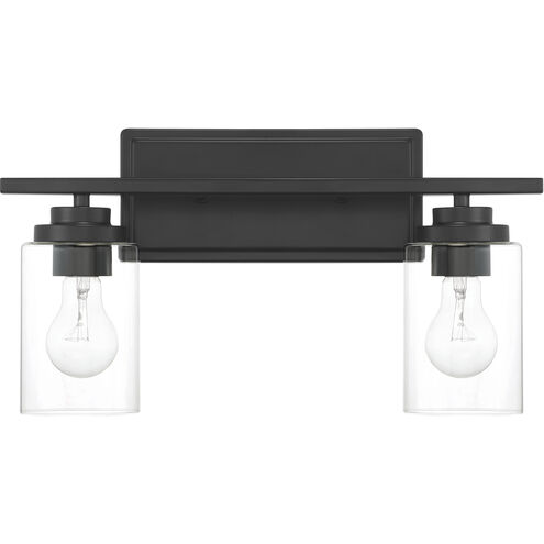 Clark 2 Light 17.38 inch Flat Black Vanity Light Wall Light