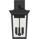 Duncan 3 Light 22 inch Textured Black Outdoor Wall Lantern