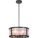 Danbury 4 Light 18 inch Matte Black Pendant Ceiling Light