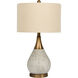 Bejamin 25.75 inch 100 watt Natural Concrete and Antique Brass Table Lamp Portable Light