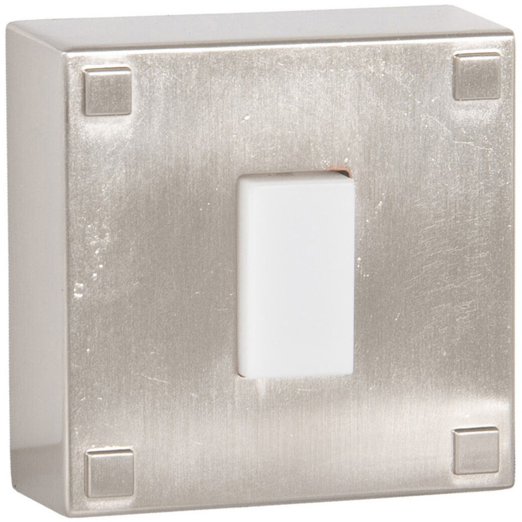 Surface Mount Brushed Polished Nickel Lighted Push Button