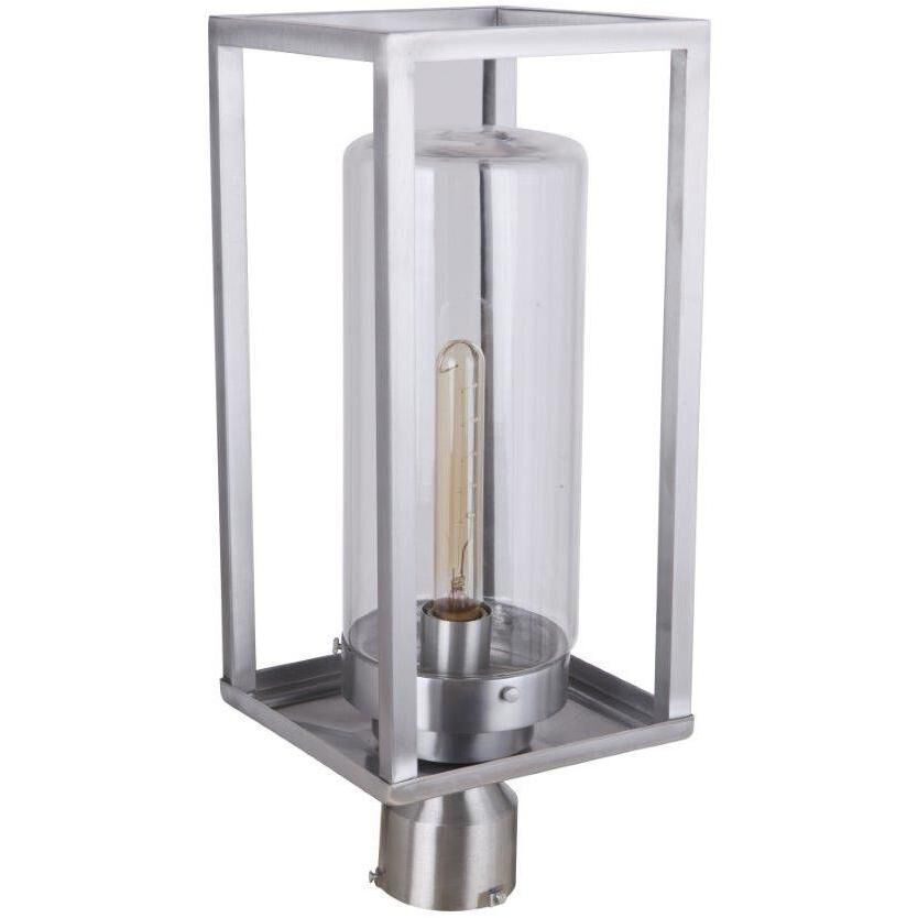 Neo 1 Light 17 inch Satin Aluminum Outdoor Post Light