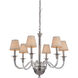 Gallery Deran 6 Light 30 inch Polished Nickel Chandelier Ceiling Light, Gallery Collection