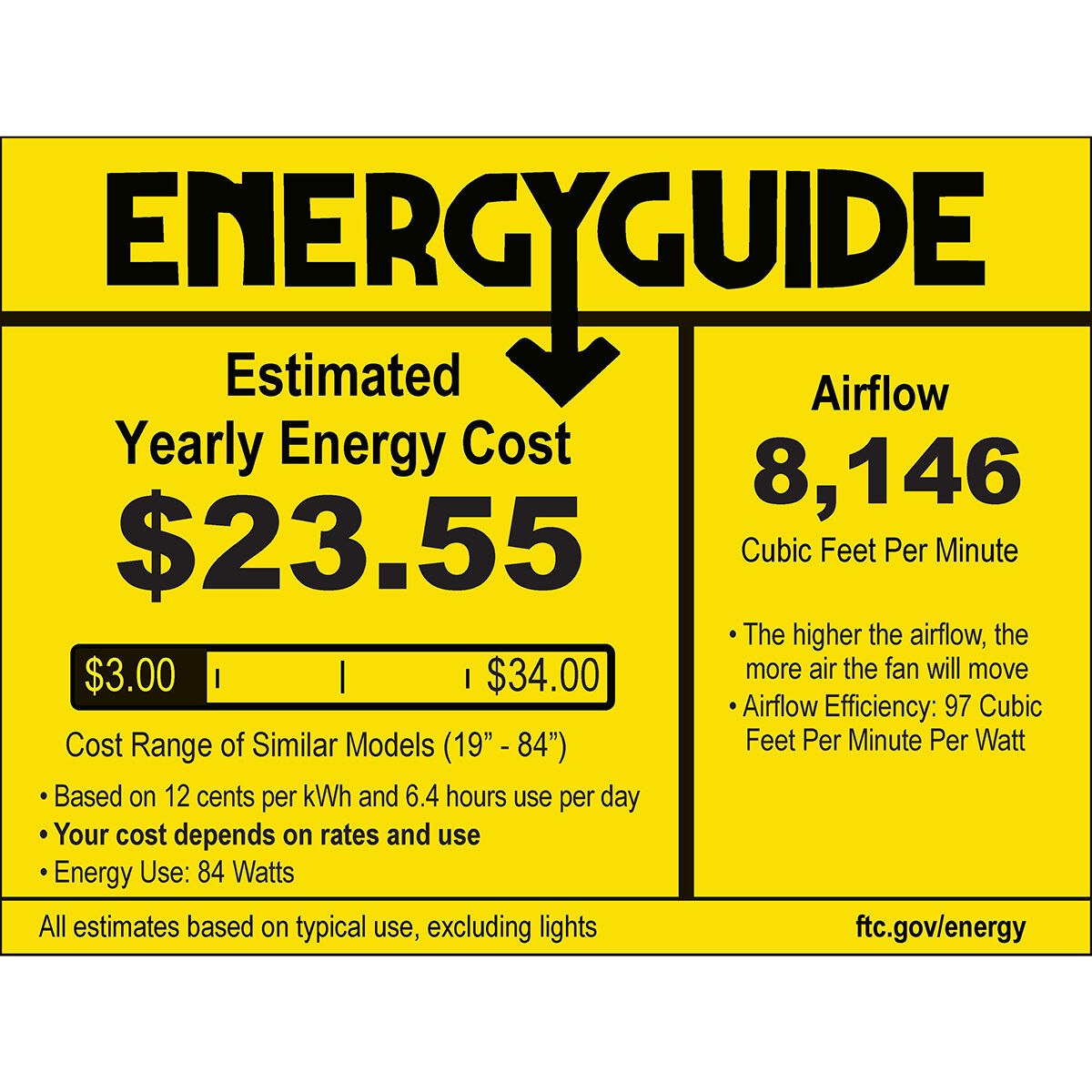 Velocity 58 inch White Ceiling Fan