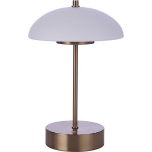 Rechargable Portable 11 inch 5.00 watt Satin Brass Table Lamp Portable Light