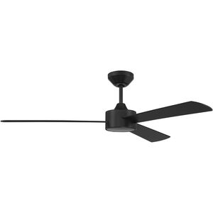 Provision 52 inch Flat Black with Flat Black/Flat Black Blades Ceiling Fan