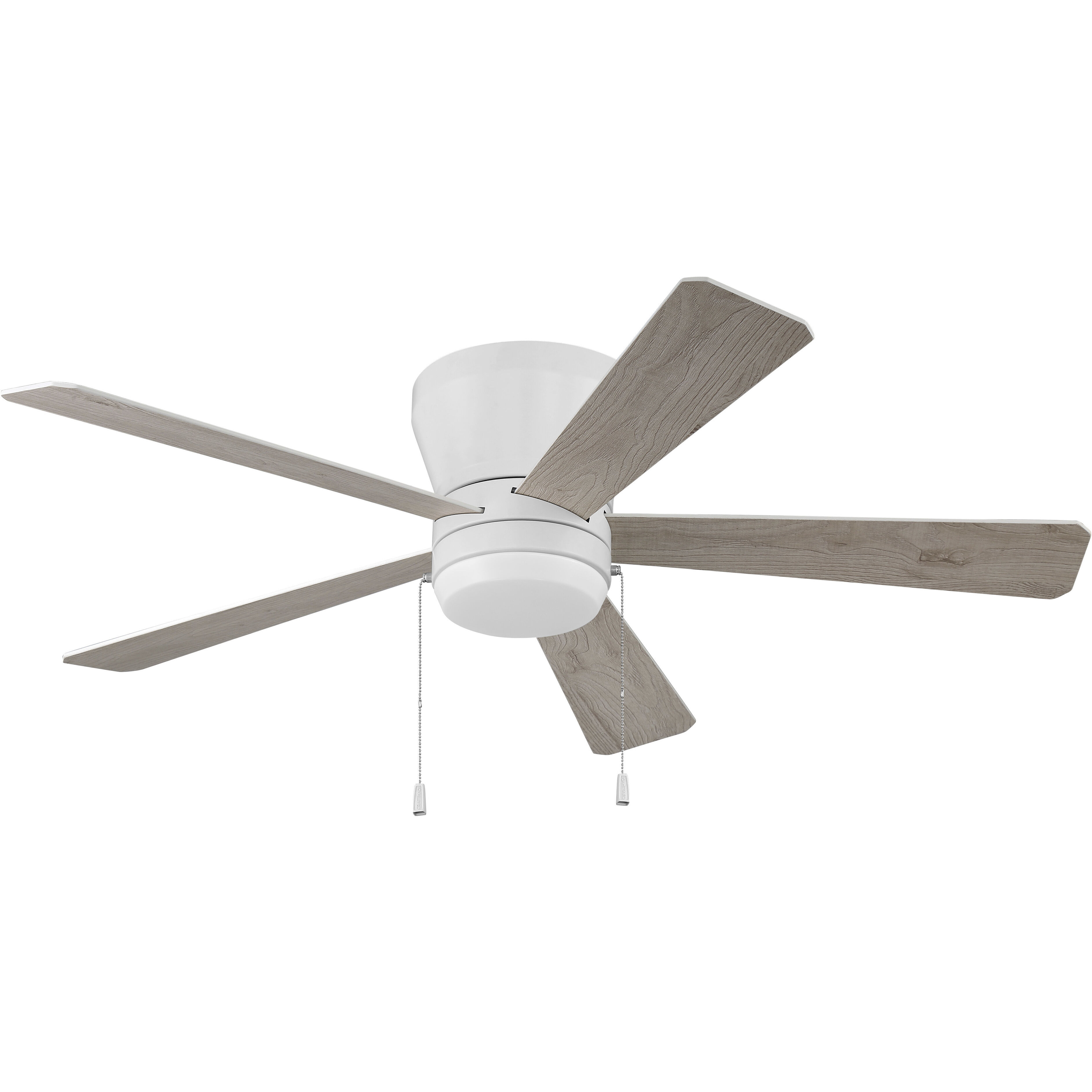 Merit 52 inch White with White/Washed Oak Blades Ceiling Fan