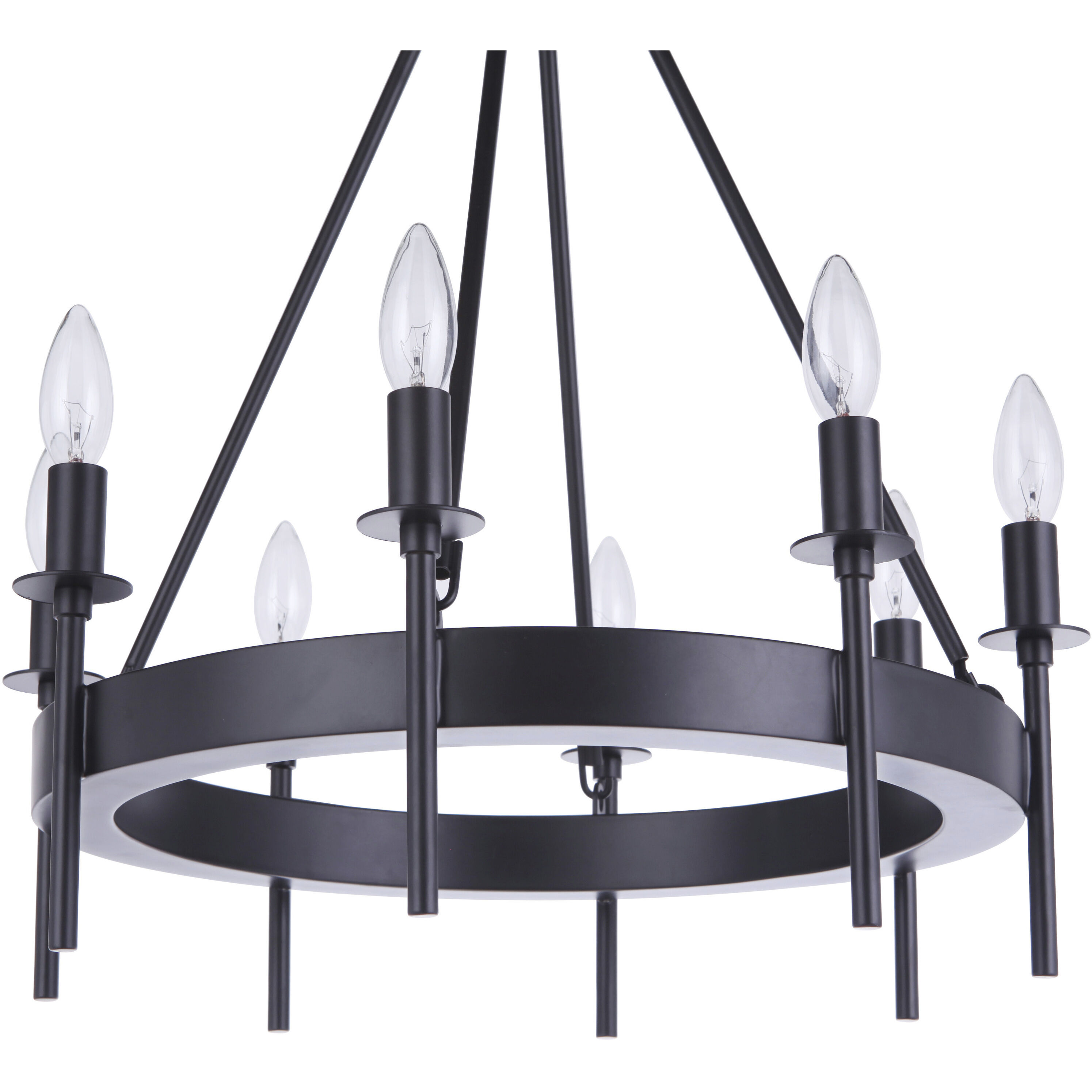 Larrson 8 Light 20.13 inch Flat Black Chandelier Ceiling Light