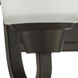 Neighborhood Grace 2 Light 14 inch Espresso Vanity Light Wall Light in White Frosted Glass, Jeremiah
