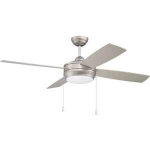 Laval 52 inch Brushed Satin Nickel with Brushed Nickel/Maple Blades Ceiling Fan