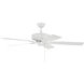 Pro Plus 52 inch White with White/Washed Oak Blades Contractor Ceiling Fan