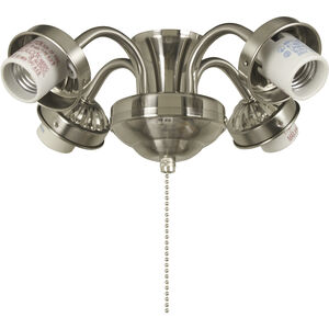 Universal 4 Light Incandescent Blackened and Charred Walnut Fan Light Fitter, Shades Sold Separately
