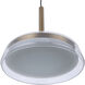 Centric LED 14 inch Satin Brass Pendant Ceiling Light