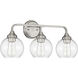 Glenda 3 Light 23 inch Brushed Polished Nickel Vanity Light Wall Light