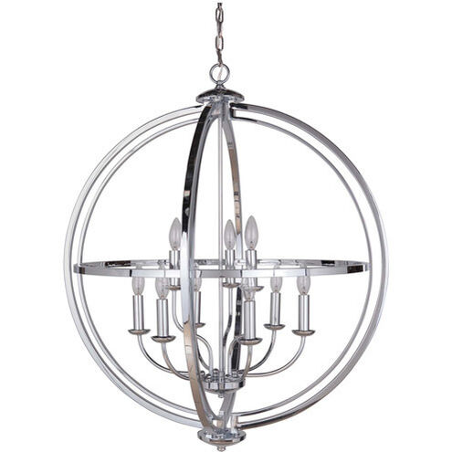 Berkeley 9 Light 30 inch Chrome Foyer Light Ceiling Light, Jeremiah