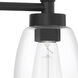 Henning 3 Light 24 inch Flat Black Vanity Light Wall Light