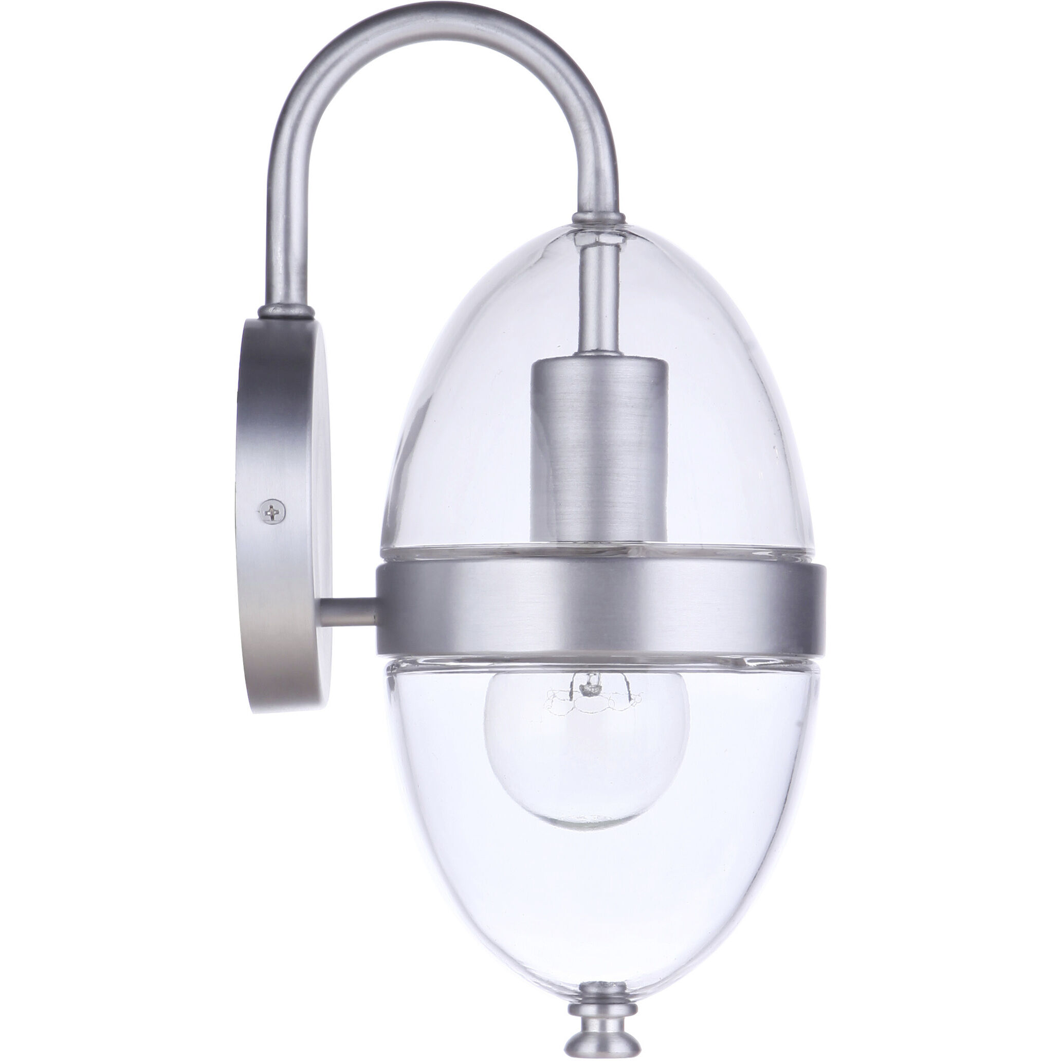 Sivo Outdoor Wall Mount in Satin Aluminum, Small