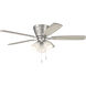 Wheeler 52 inch Brushed Polished Nickel with Driftwood/Walnut Blades Fan
