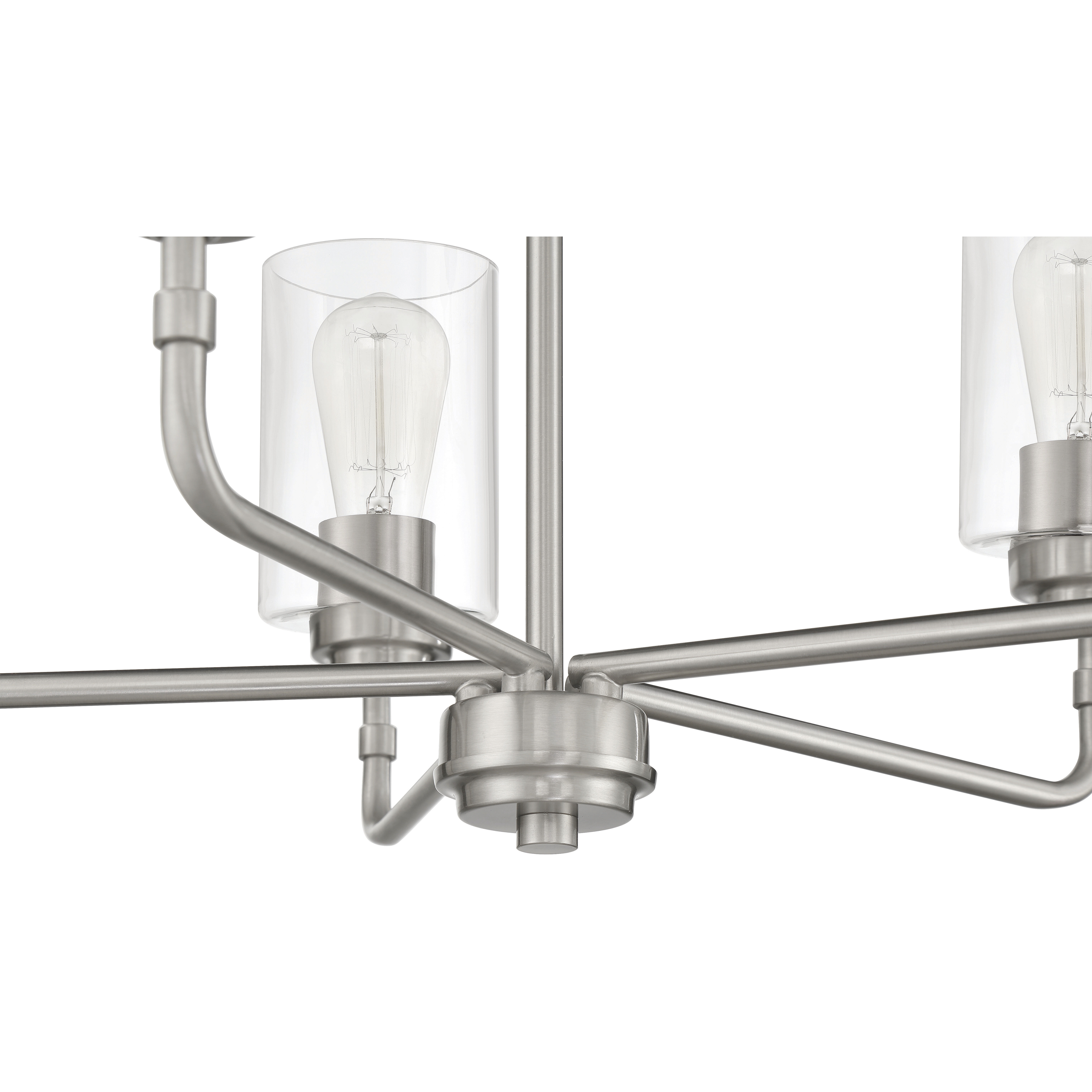 Stowe 5 Light 23 inch Brushed Polished Nickel Chandelier Ceiling Light