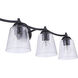 Tyler 4 Light 31 inch Flat Black Vanity Light Wall Light