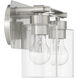 Hendrix 2 Light 14 inch Brushed Polished Nickel Vanity Light Wall Light