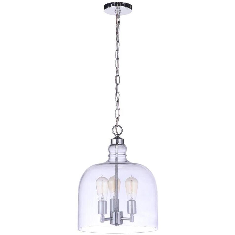Jackson 3 Light 14 inch Chrome Pendant Ceiling Light